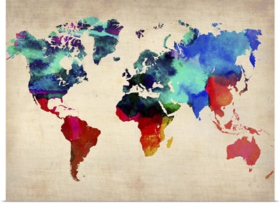 World Watercolor Map I