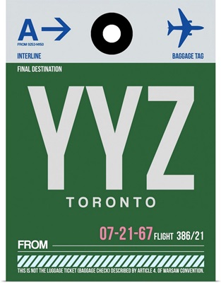 YYZ Toronto Luggage Tag I