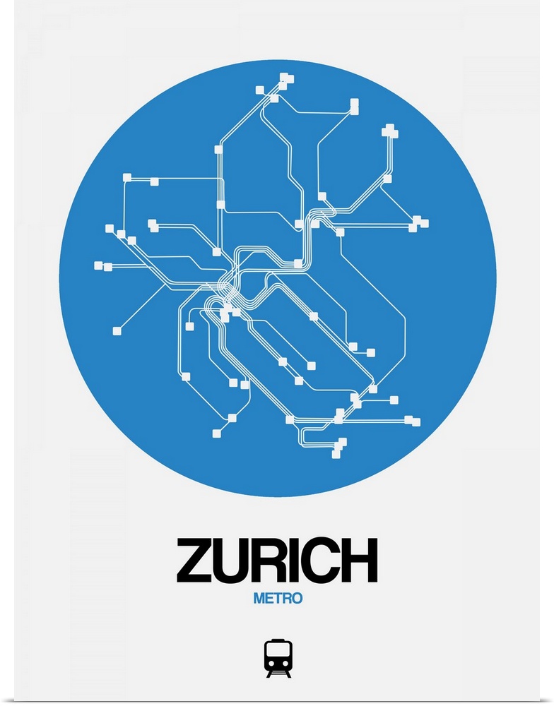 Zurich Blue Subway Map