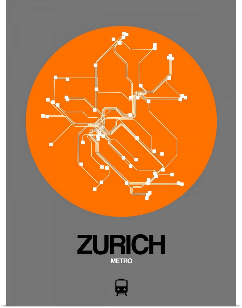 Zurich Orange Subway Map