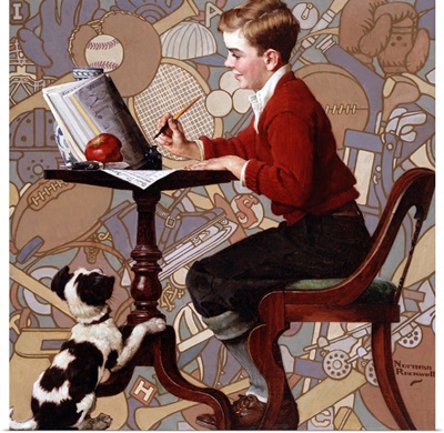 Boy Reading Sears Catalogue