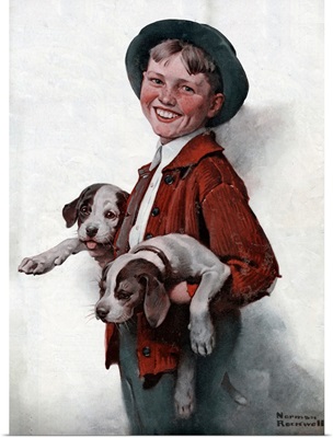 Boy With Puppies