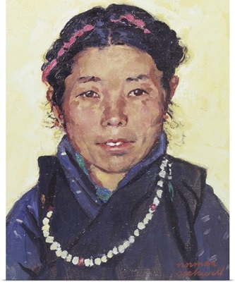 Portrait Of A Tibetan Refugee Woman In India