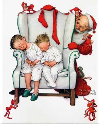 Santa Filling The Stockings
