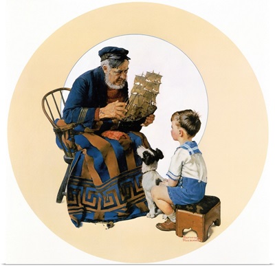Sea Captain With Young Boy