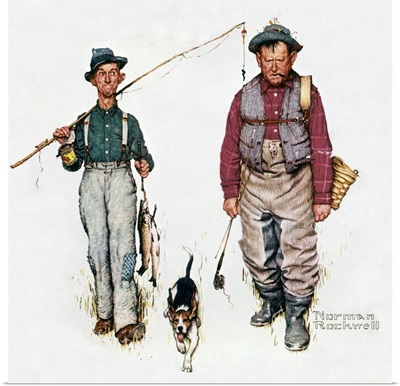 Two Old Men And Dog: The Catch