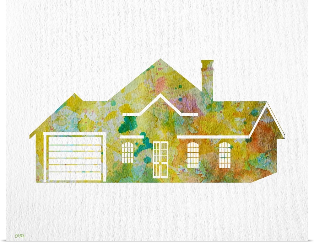 This is part of the Watercolor House Series, great as housewarming gifts