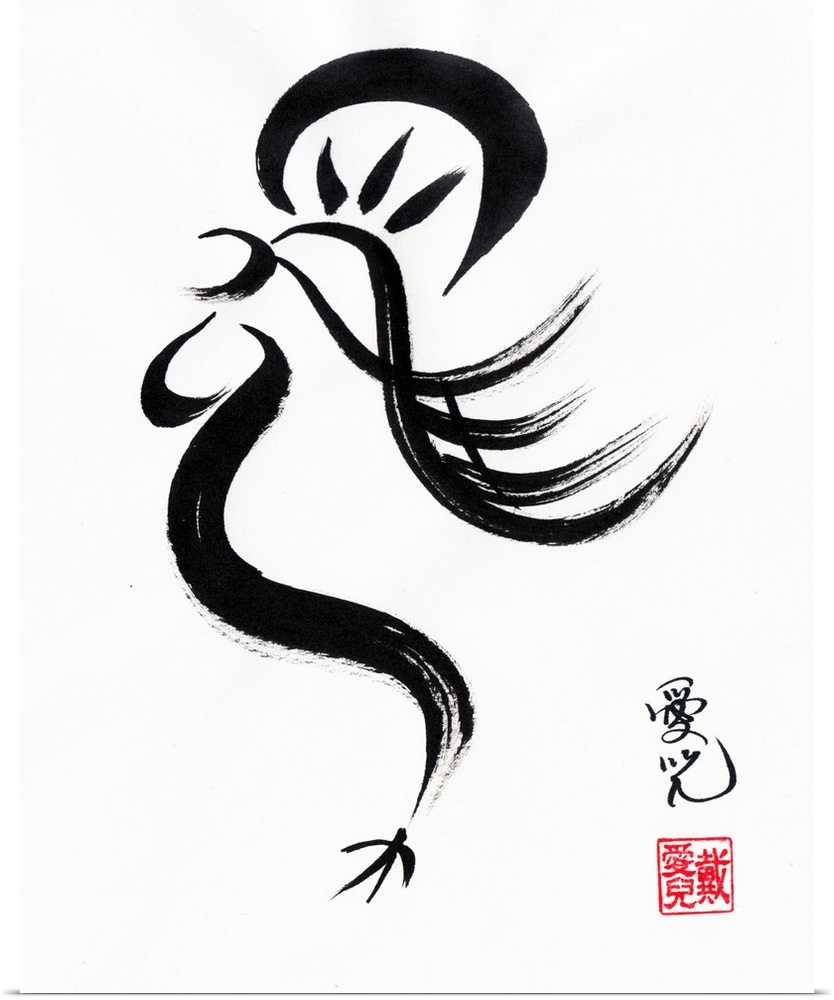 This is my interpretation of the origin of the Chinese word for Chicken. From the pictorial seal script, I turned it back ...