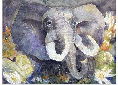 Elephant in Lotus Pond
