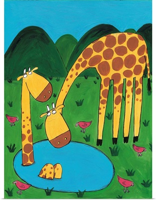 Giraffe & Baby