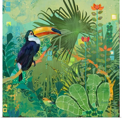 Toucans And Flowers