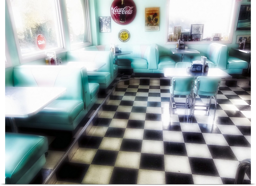 Classic American Diner Interior, Cornelia, Georgia.