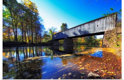 Autumn At The Schoefield Ford Covered Bridge