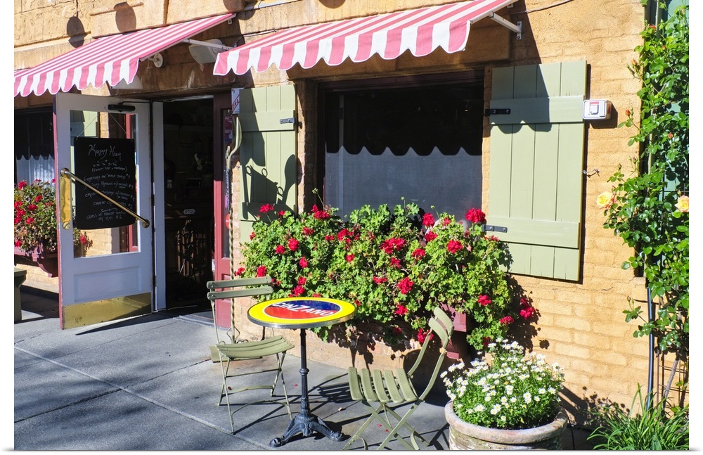 Entrance of a Traditional French Bistro, Yountville, Napa Valley, California