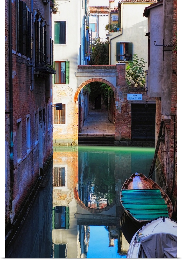 Reflection in a Canal, Venice, Italy.