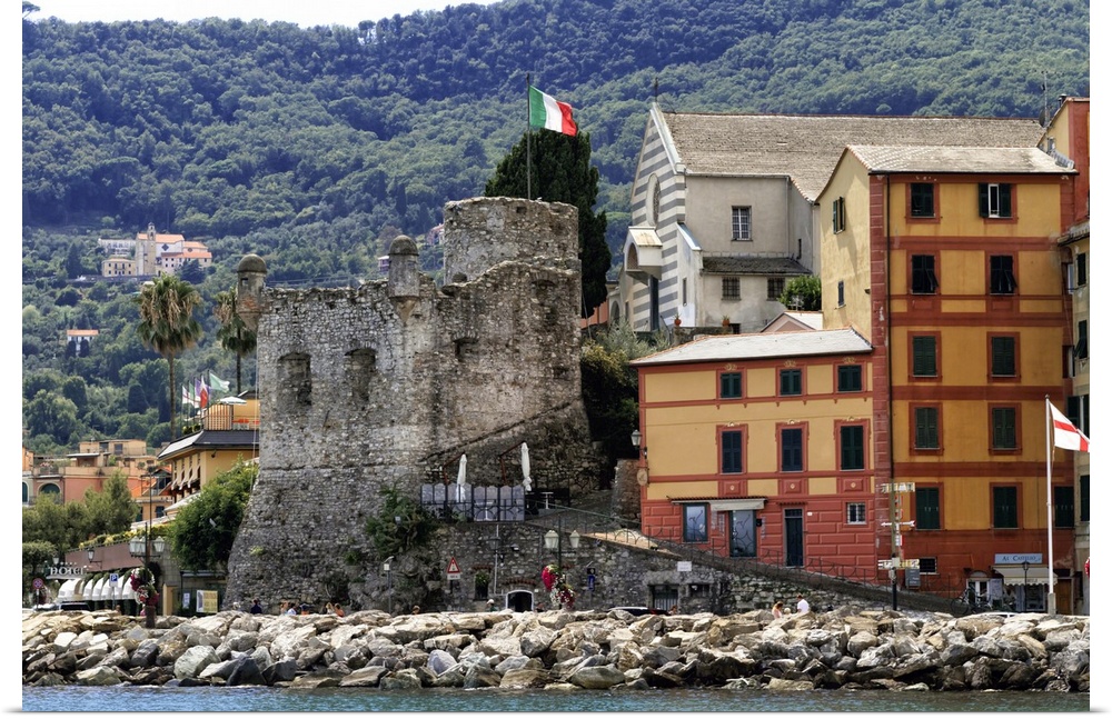 View of The Castello of Santa Margherite, Liguria, Italy