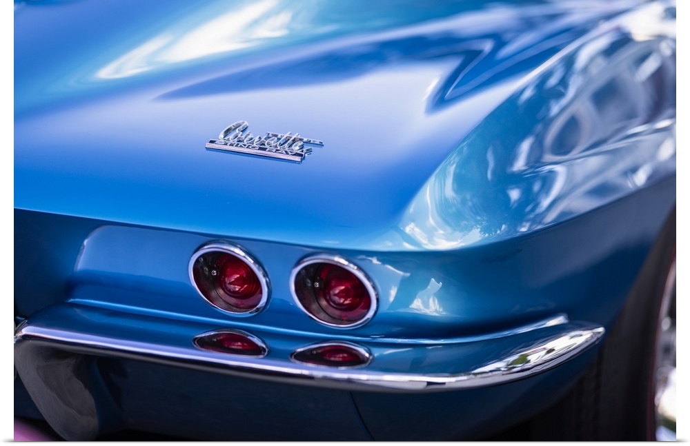 Close Up  of the tail Lights of a 1967 Chevrolet Corvette Sting Ray Sports Coupe