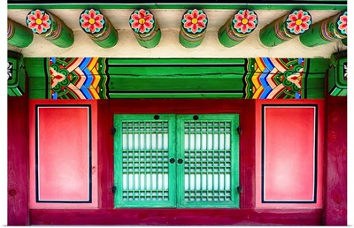 Close Up View of a Traditional Korean House with a Window, Gyeongbokgung Palace