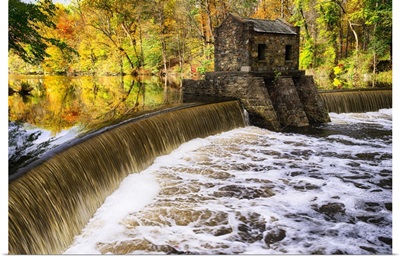 Dam On Speedwell Lake In New Jersey