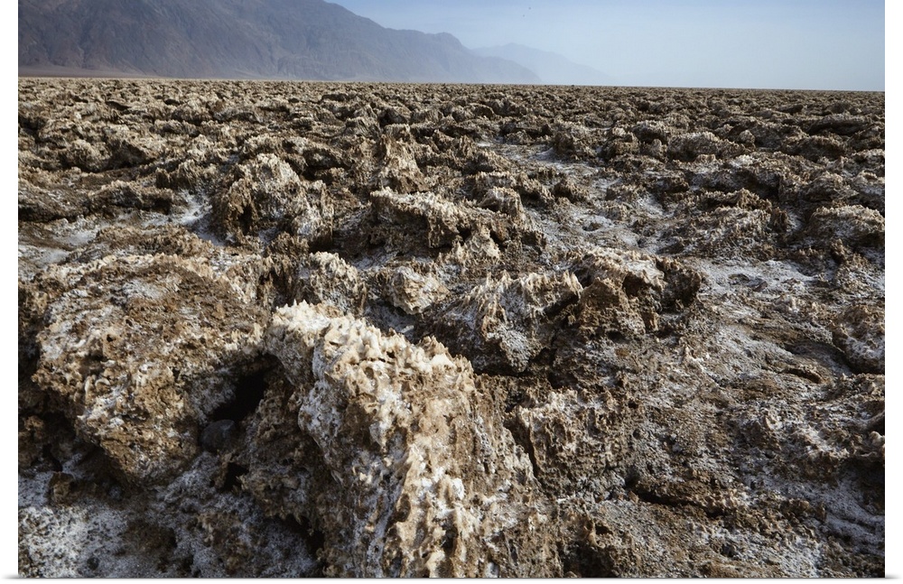 Salt Deposits in a Desert, The Devils' Golf Course, Mojave Desert, Death Valley National Park, California.