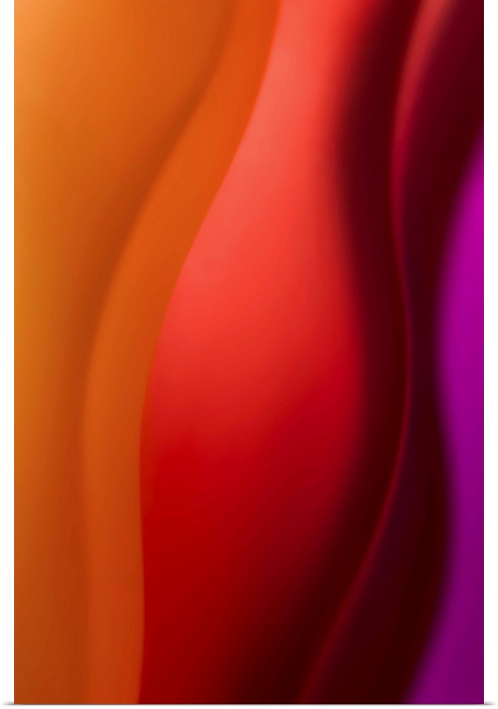 Abstract photograph in purple and red vertical layers.