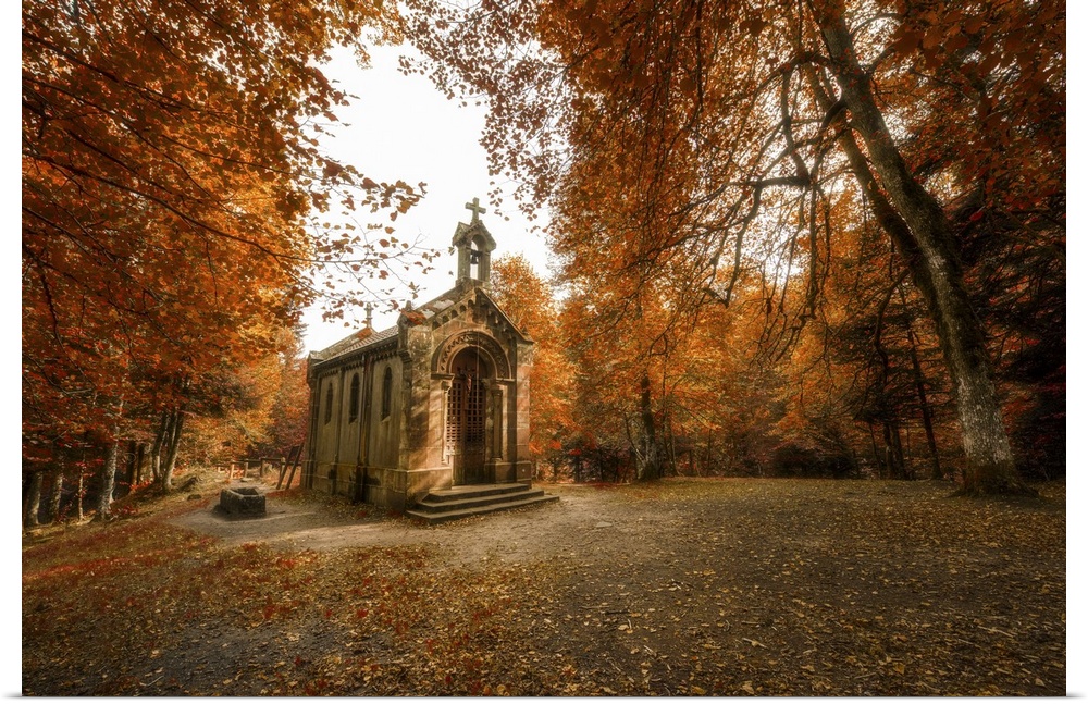 A Country Church surrounded by fall colors.