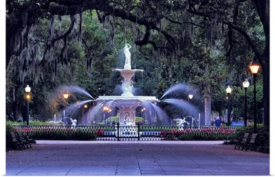 Forsyth Park Fountain In Savannah