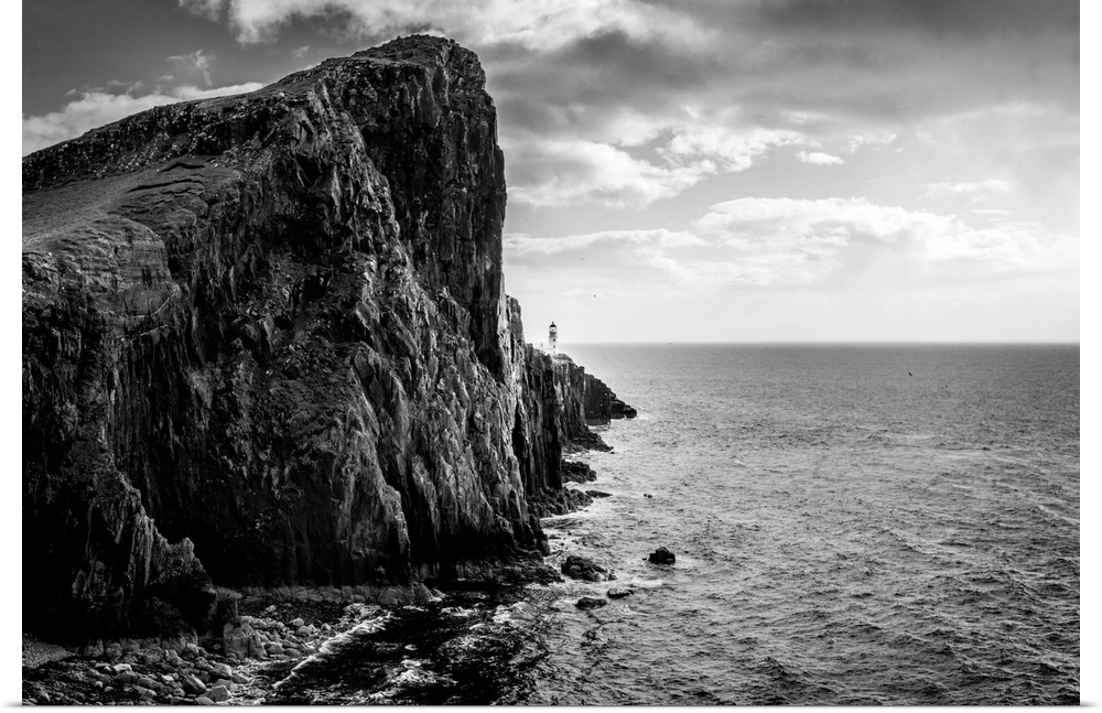 Fine art photo of a rocky cliff overlooking the ocean.