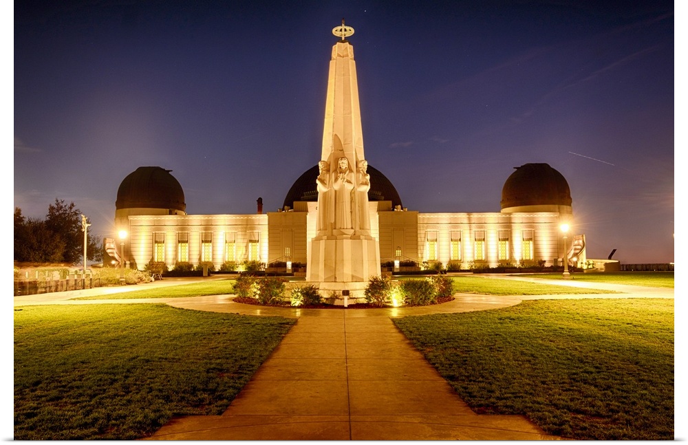 Griffith Obsewrvatory At Night, Los Angeles, California.
