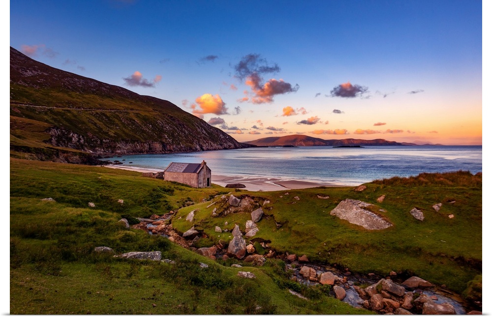 Irish landscape along the sea