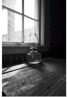 Old Oil Lamp At Window