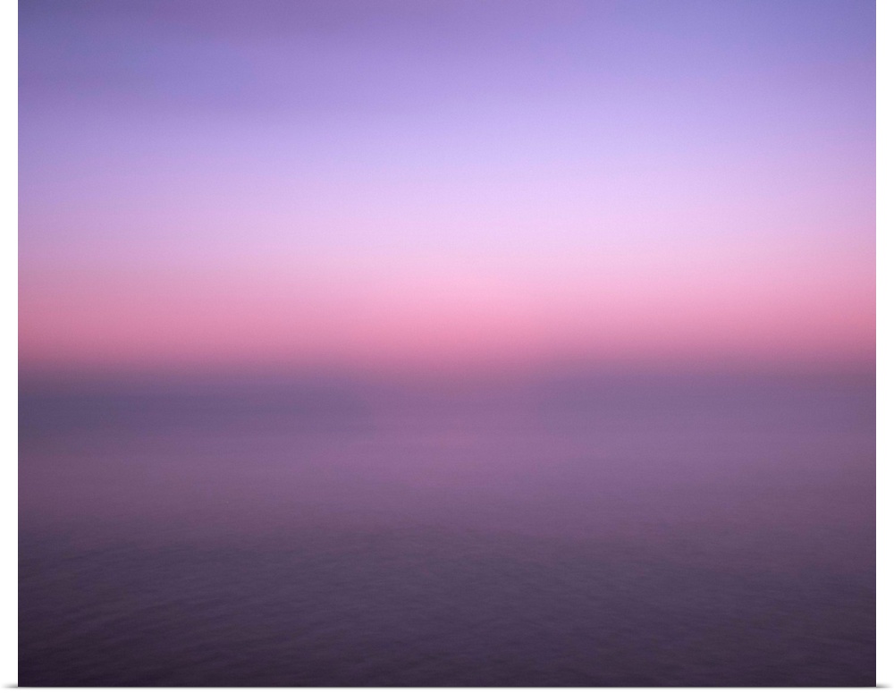 A dramatic calm zen-like minimal magenta pink purple haze of lucious colour.