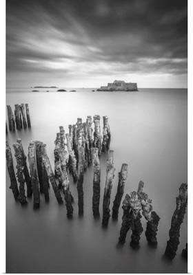 Saint Malo, Le Fort National Black And White