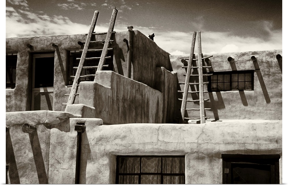 Adobe buildings of Acoma Pueblo, New Mexico.