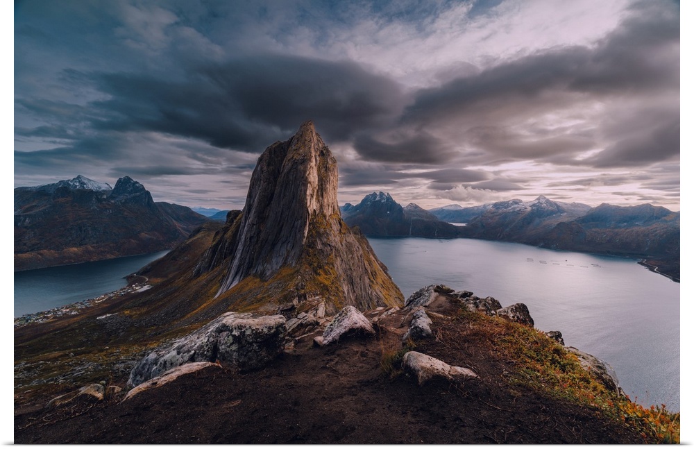 Segla, the most iconic mountain peak in Senja, the second largest island in Norway.