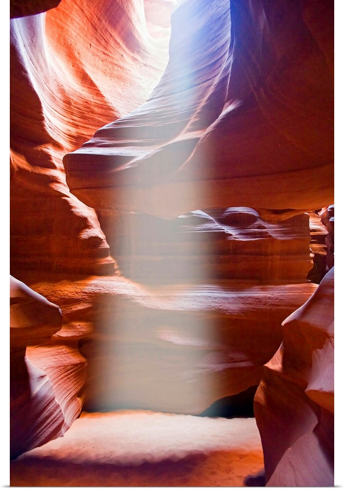 Sun Beam in Slot Canyon, Upper Antelop Canyon, Arizona