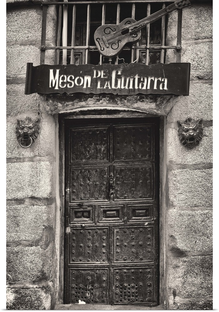 Entrance View of the Guitar Inn and Tapas Bar, Cava de San Mugul, Spain