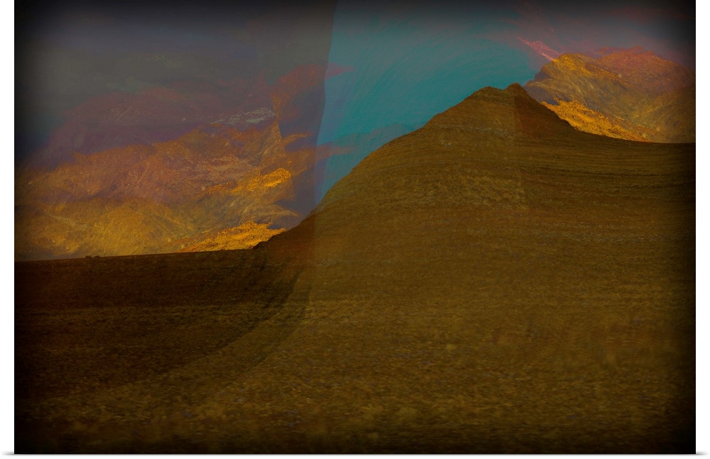 Photograph of an abstract landscape with rolling hills created with a composite.