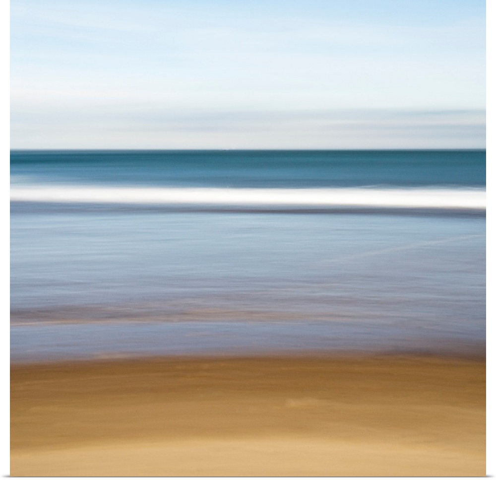 A square canvas of a peaceful seascape with smooth color transitions.