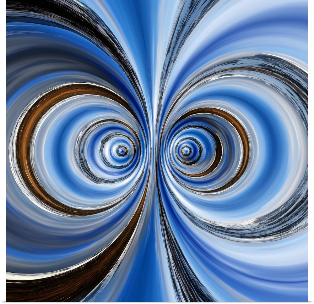 Abstract artwork created by editing a photograph into a circular form.