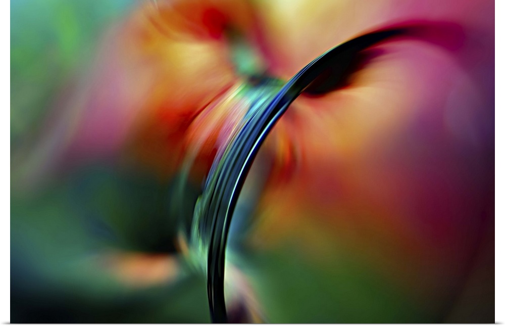 An abstract macro photograph of a vase on its side.