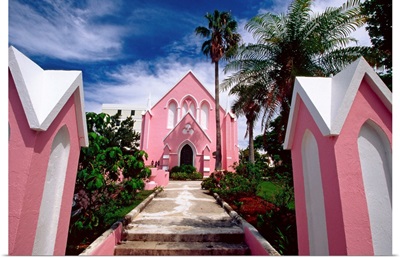 View of a Pink Church,St Andrew's Presbyterian Church, Hamilton,
