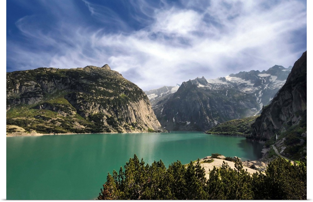 Mountain lake in the Swiss Alps