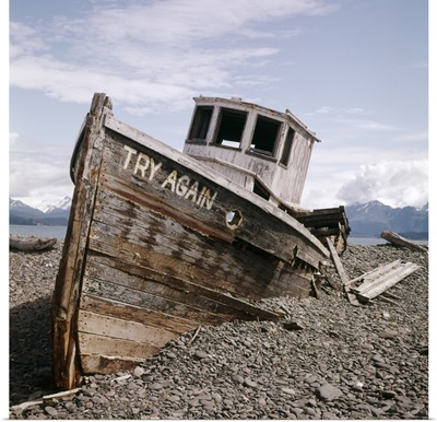 1980's Try Again Boat Wreck, Homer, Alaska, USA