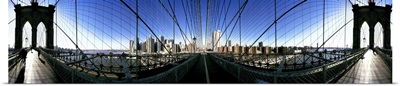 360 degree view of a bridge Brooklyn Bridge East River Brooklyn New York City New York State