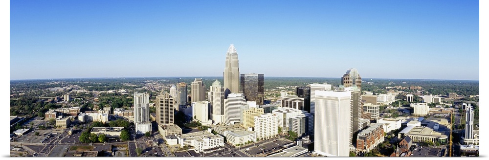 Aerial view of a city Charlotte Mecklenburg County North Carolina