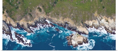 Aerial view of a coast, Big Sur, Monterey County, California