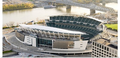 Aerial view of a football stadium Paul Brown Stadium Cincinnati Hamilton County Ohio