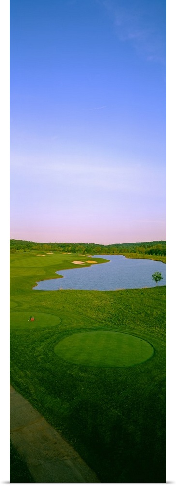 Aerial view of a golf course, Caves Valley Golf Club, Baltimore County, Maryland