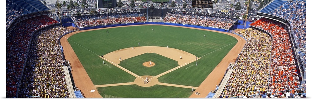 Aerial view of a stadium, Dodger Stadium, City of Los Angeles, California, USA